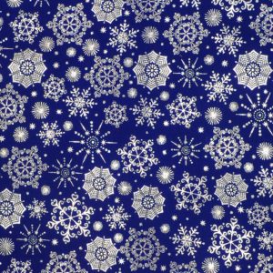 Blue Metallic Snowflake