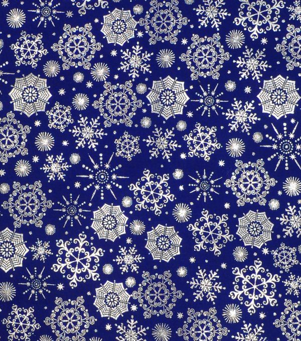 Blue Metallic Snowflake