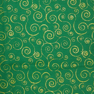 Glitter Scrolls Green