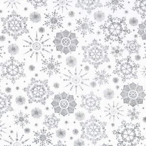 Snowflakes on White