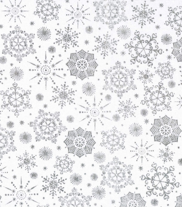 Snowflakes on White