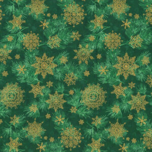 Fancy Snowflakes Pine Glitter