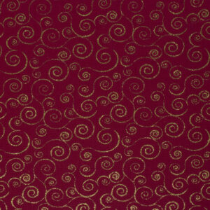 Glitter Scrolls Red